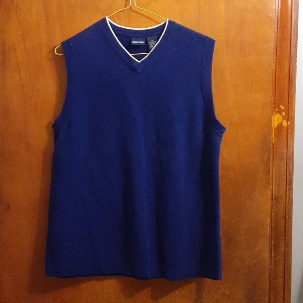 Cherokee Men's Vest Blue Size XL Academy 100% Cotton Preppy